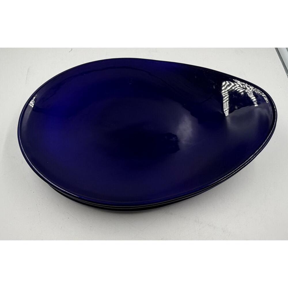 Set of 4 Vintage Dudson Made in England Blue Serving Dish or Plate 14" X 10"